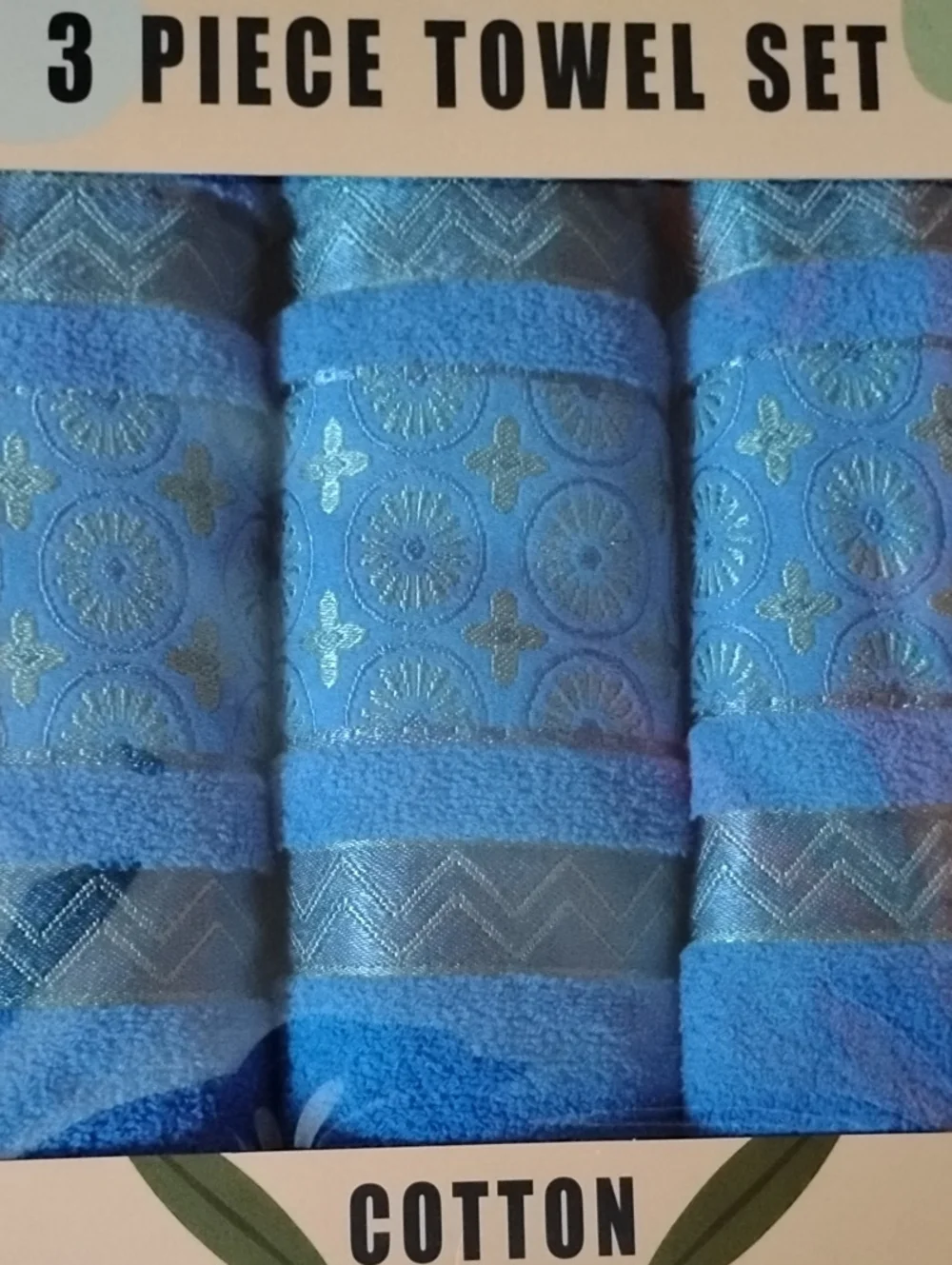 New Balance Light Blue Decorative Cotton Towel Set